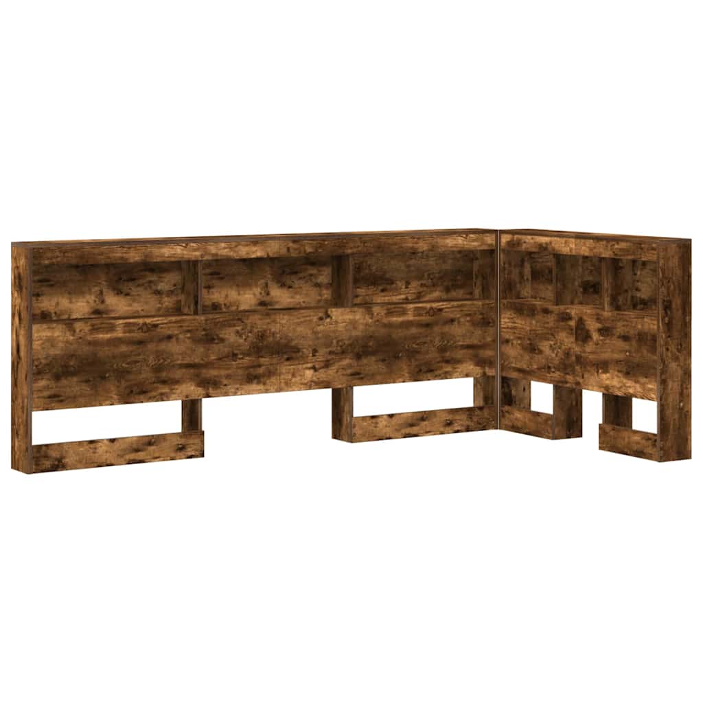 Stauraum-Kopfteil mit Regal Räuchereiche 75 cm Holzwerkstoff