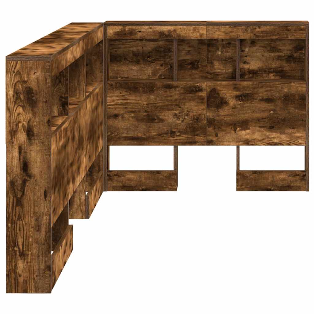 Stauraum-Kopfteil mit Regal Räuchereiche 75 cm Holzwerkstoff