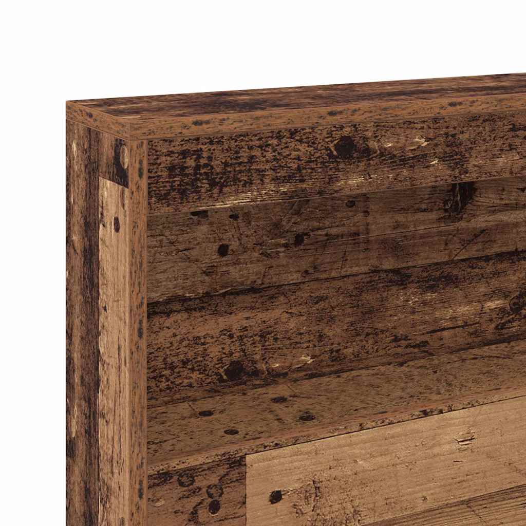 Stauraum-Kopfteil mit Regal Altholz 75 cm Holzwerkstoff