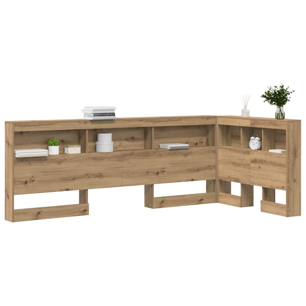 Stauraum-Kopfteil mit Regal Artisan-Eiche 75 cm Holzwerkstoff
