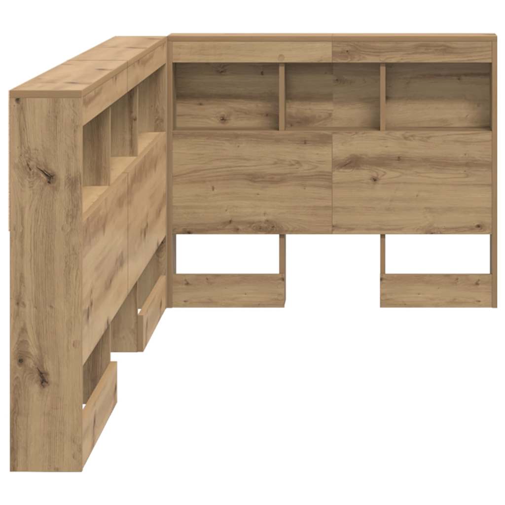 Stauraum-Kopfteil mit Regal Artisan-Eiche 75 cm Holzwerkstoff