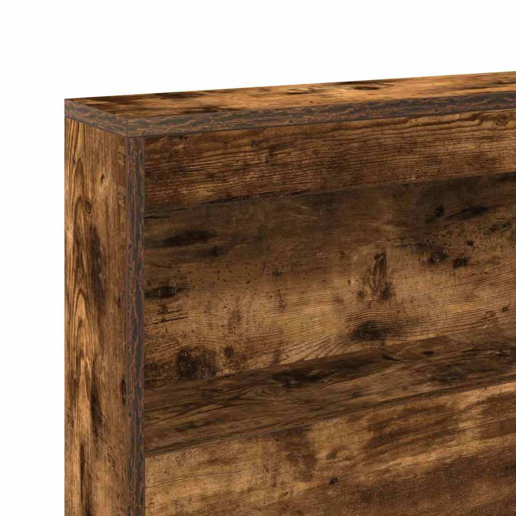 Stauraum-Kopfteil mit Regal Räuchereiche 135 cm Holzwerkstoff