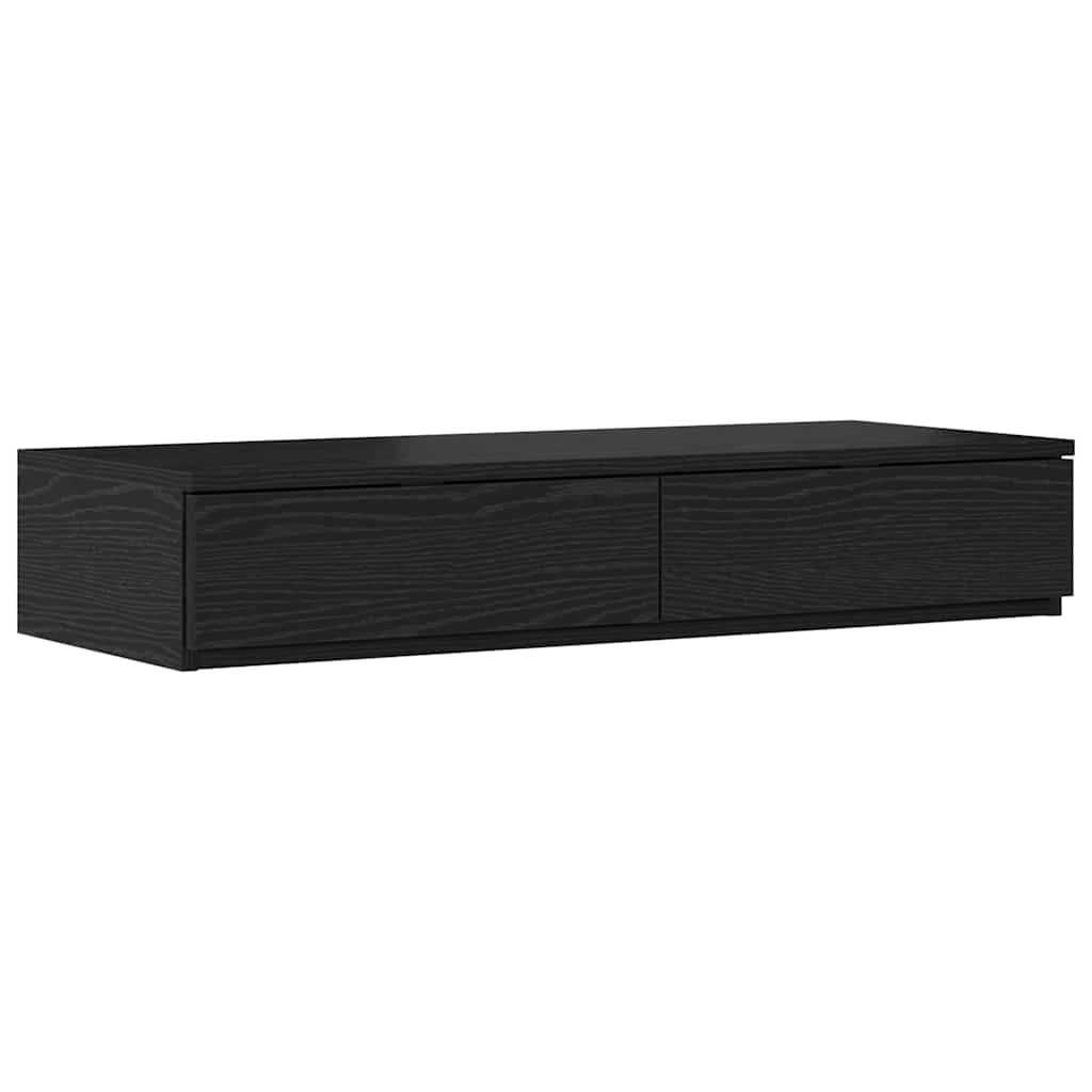Bett mit Stauraum Schwarz Eichen-Optik 236.5 x 90 x 31.5 cm