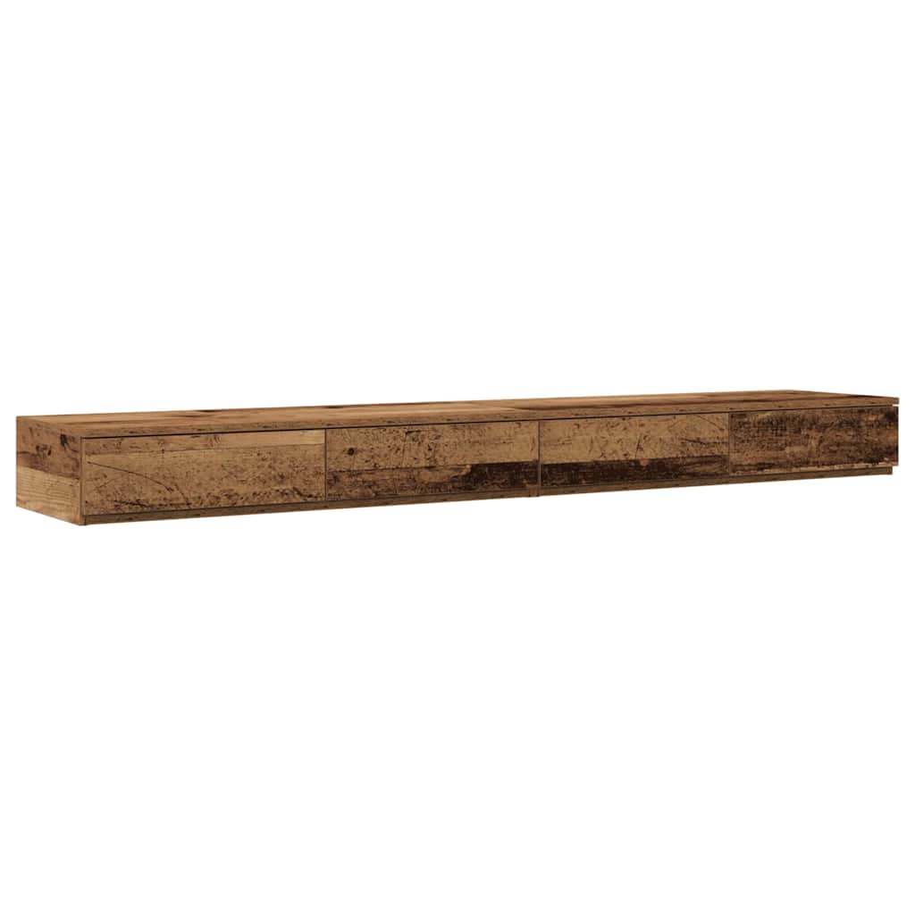 Bett mit Stauraum Altholz 236.5 x 200 x 31.5 cm Holzwerkstoff