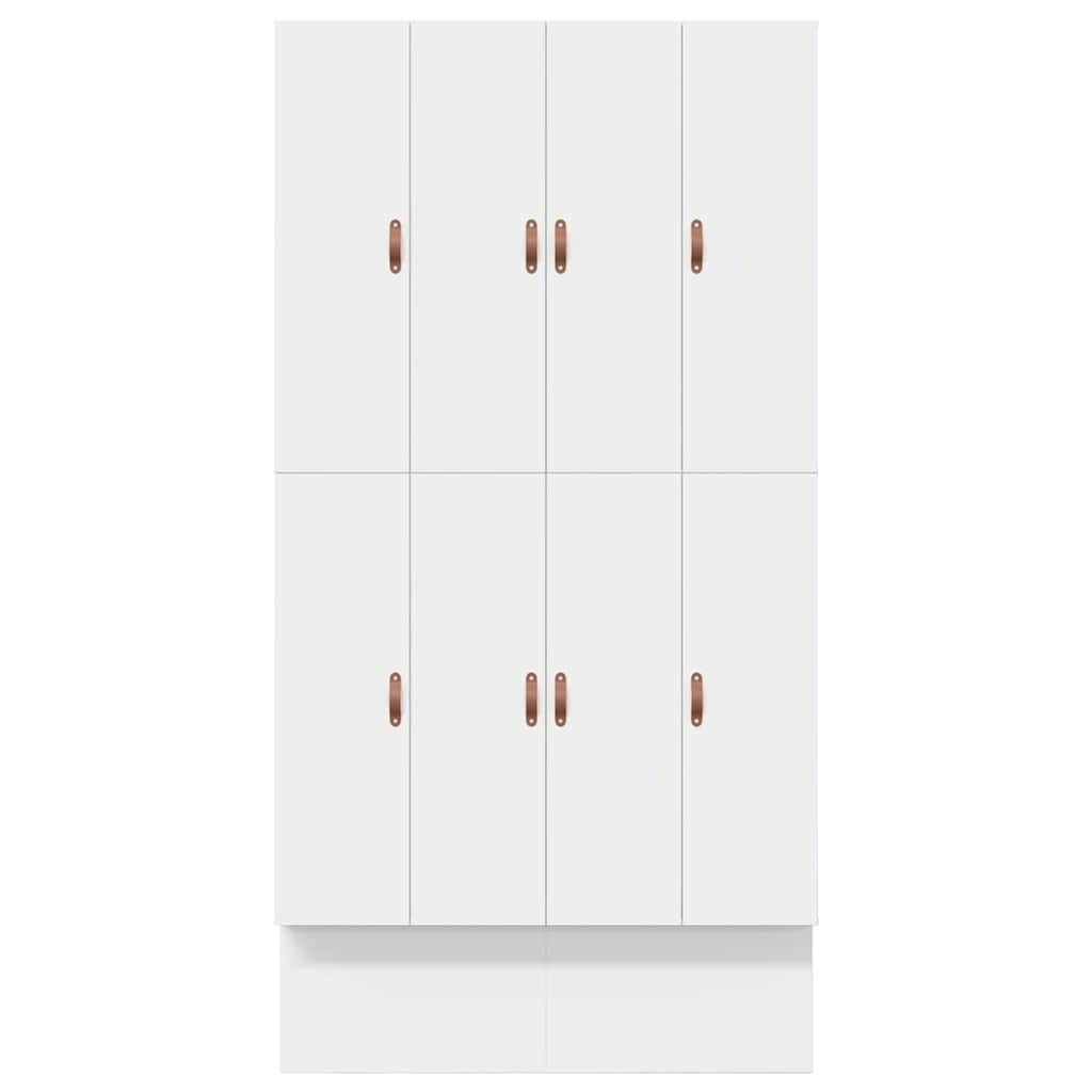 Bett mit Stauraum Weiß 236.5 x 120 x 31.5 cm Holzwerkstoff