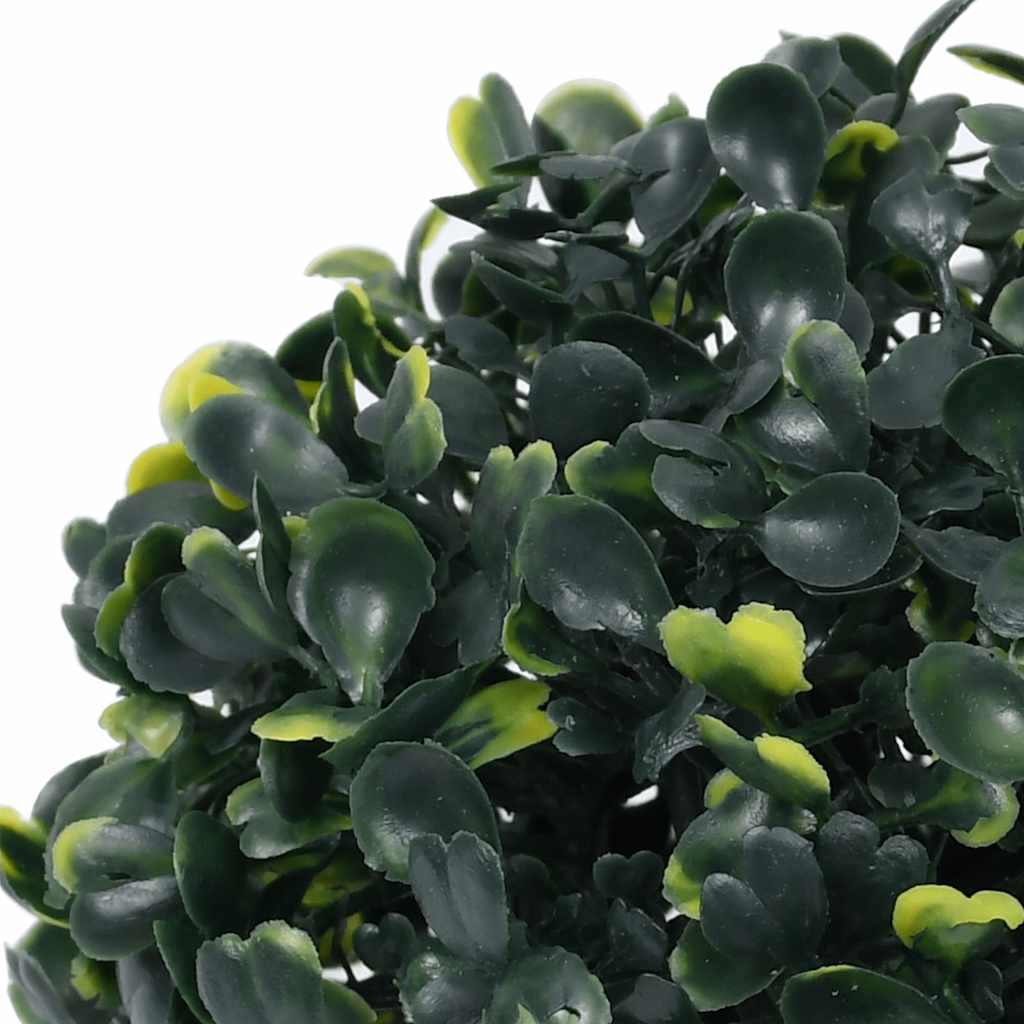 Artificial boxwood balls with LED lights, 2 pieces, green, 45 cm