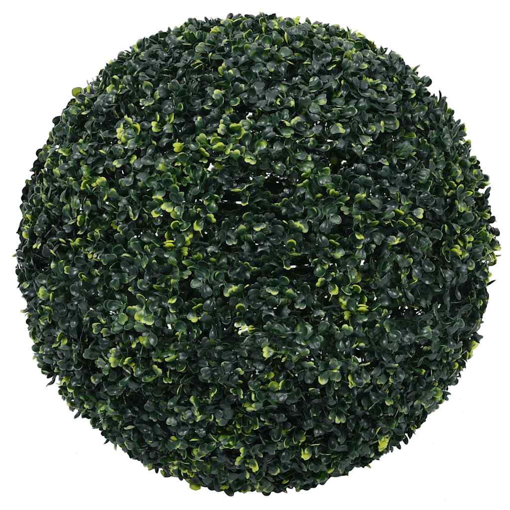 Boules de buis artificielles avec lumières LED, 2 pièces, vert, 52 cm