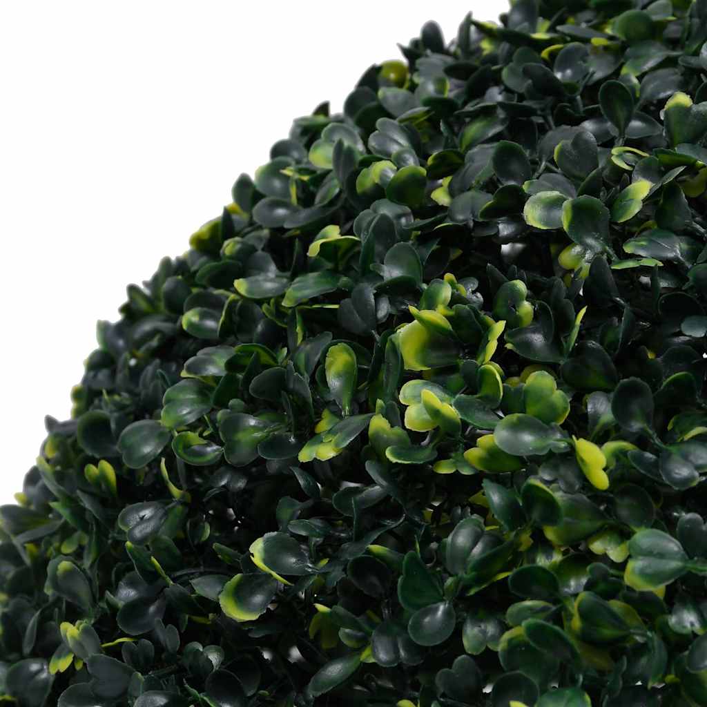 Boules de buis artificielles avec lumières LED, 2 pièces, vert, 52 cm