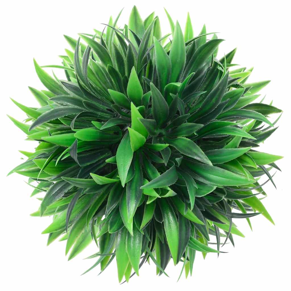Artificial boxwood balls with LED lights, 2 pieces, green, 20 cm
