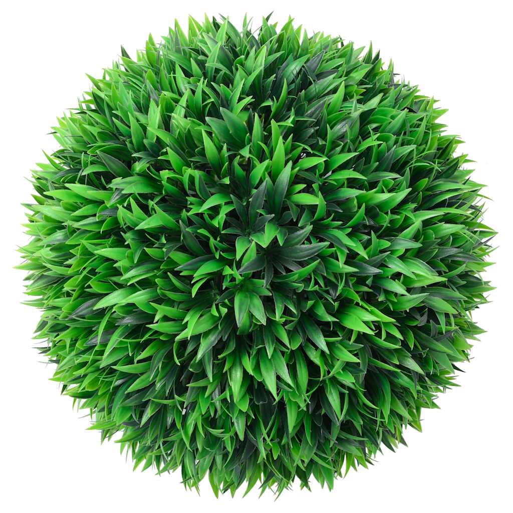 Artificial boxwood balls with LED lights, 2 pieces, green, 38 cm