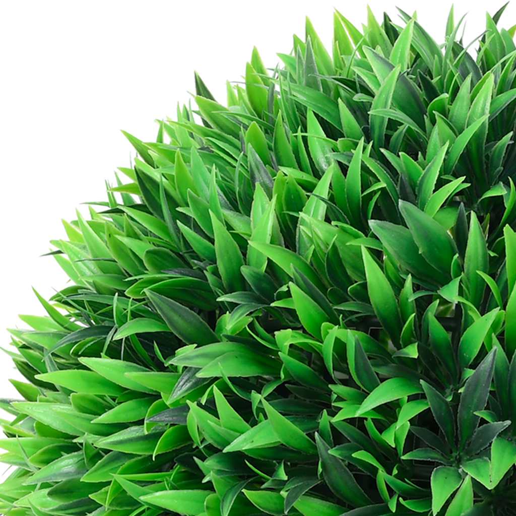 Artificial boxwood balls with LED lights, 2 pieces, green, 38 cm