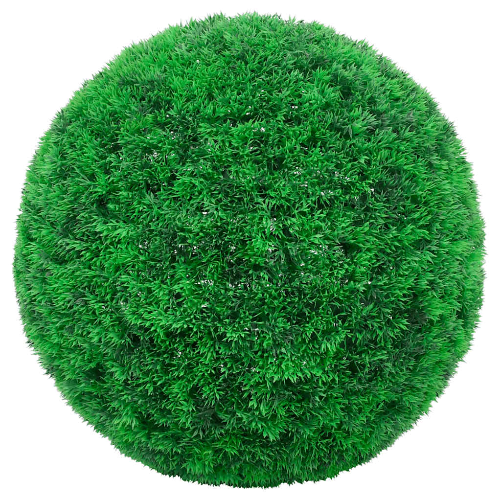 Artificial boxwood balls with LED lights, 2 pcs., green, 27 cm