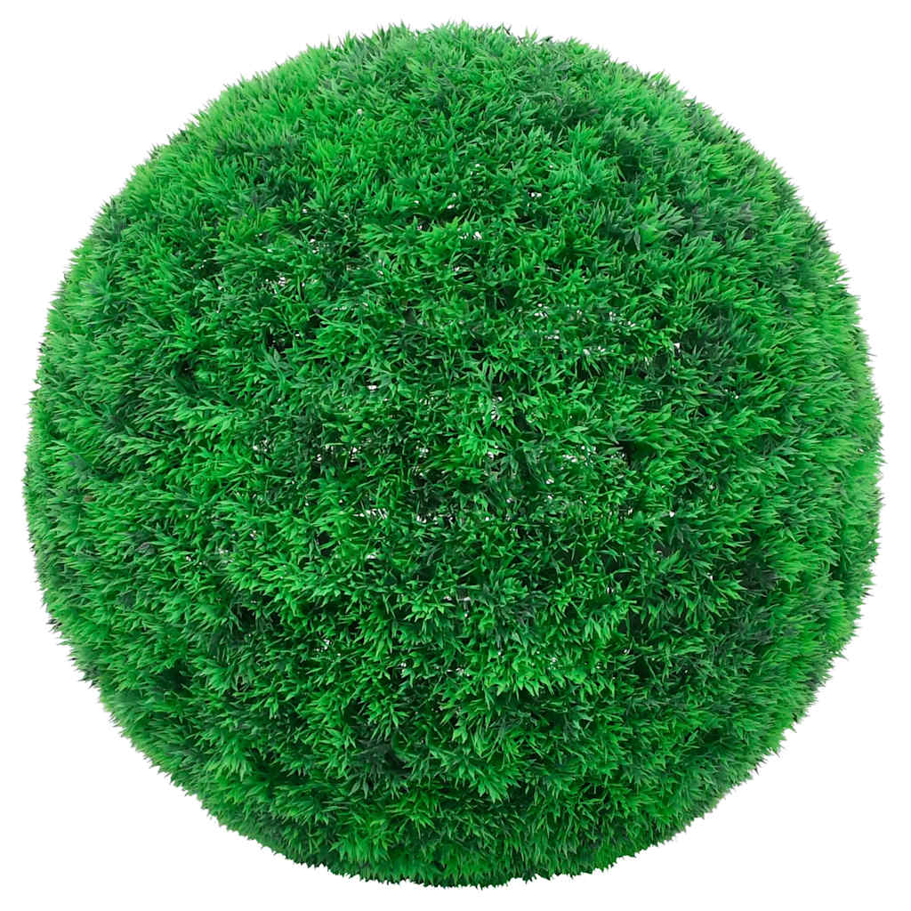 Artificial boxwood balls with LED lights, 2 pieces, green, 52 cm
