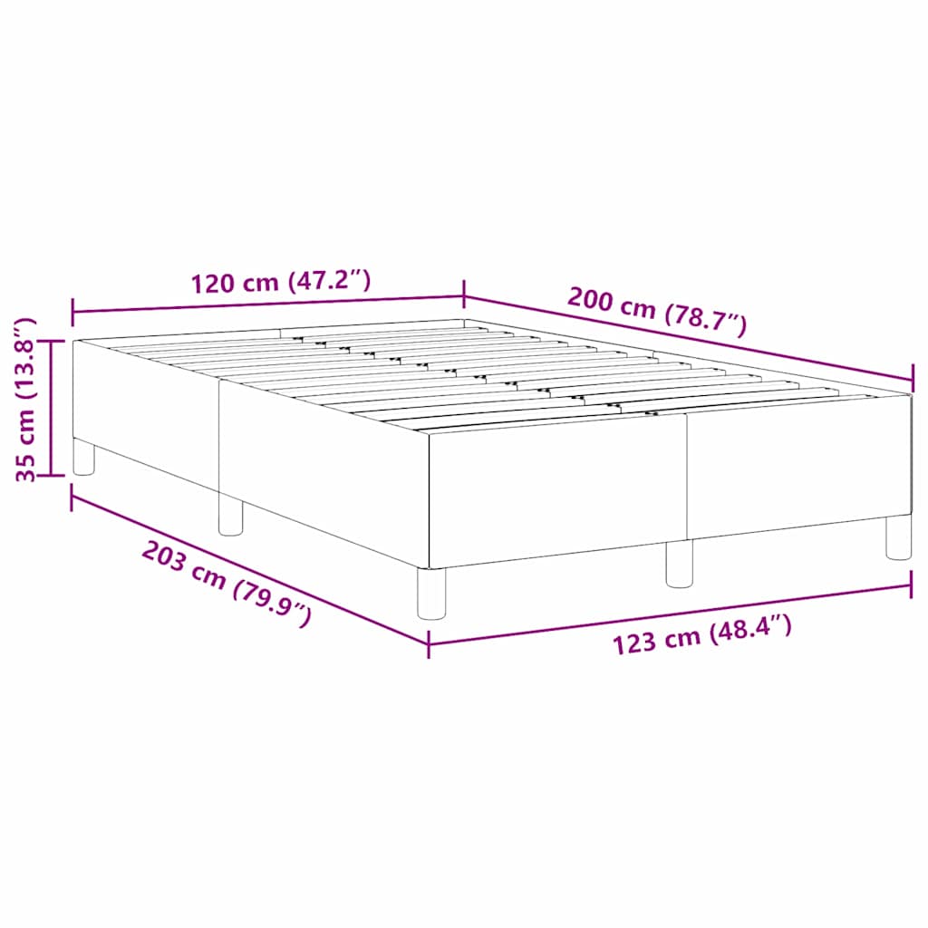 Boxspringbett Dunkelgrau 120 x 200 cm Cordstoff