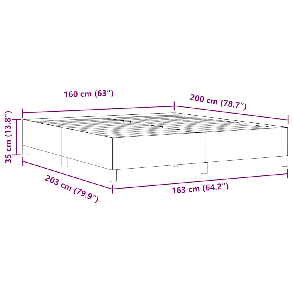 Boxspringbett Hellgrau 160 x 200 cm Cordstoff