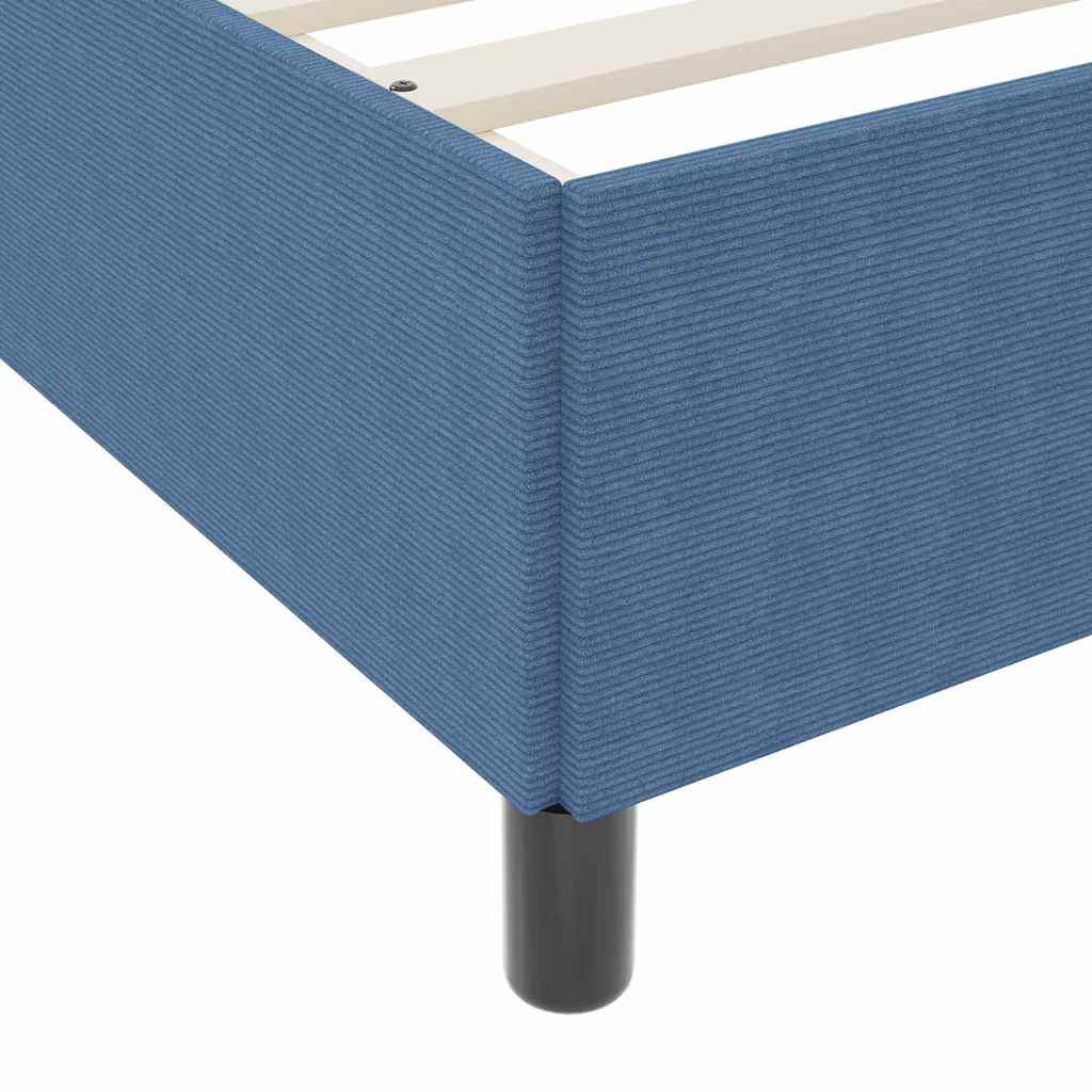 Bettgestell Blau 200 x 200 cm Cordstoff