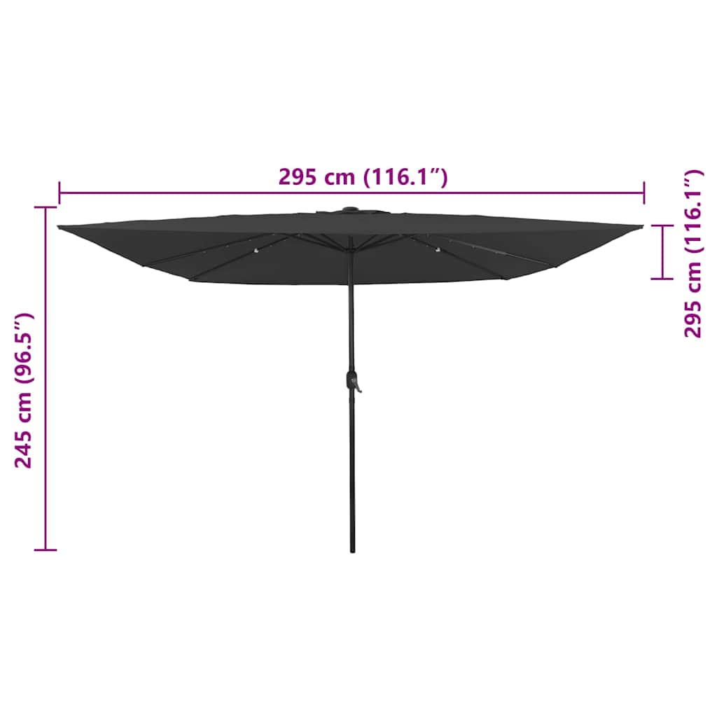 Garten-Sonnenschirm Anthrazit 295 x 295 x 245 cm