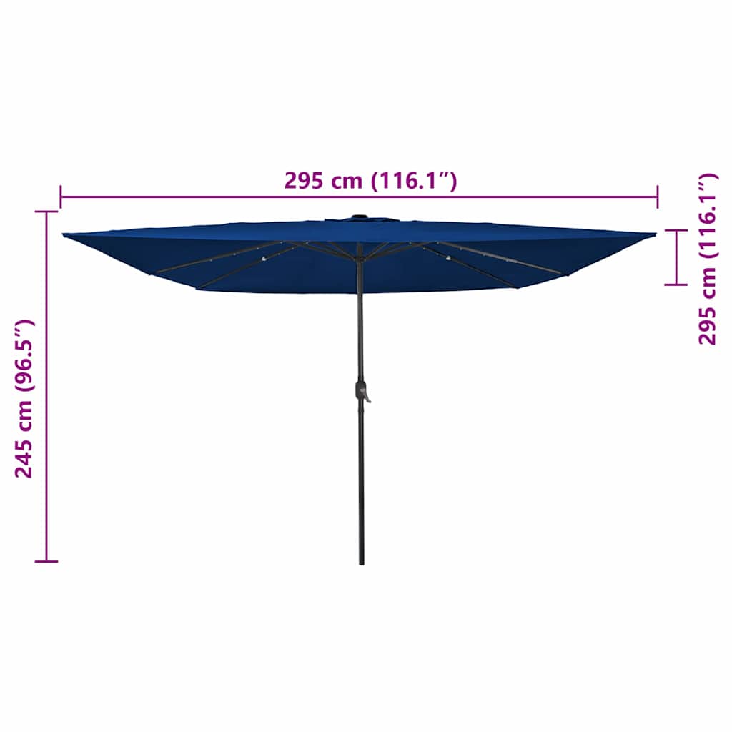 Garten-Sonnenschirm 295 x 295 x 245 cm Polyester und Stahl
