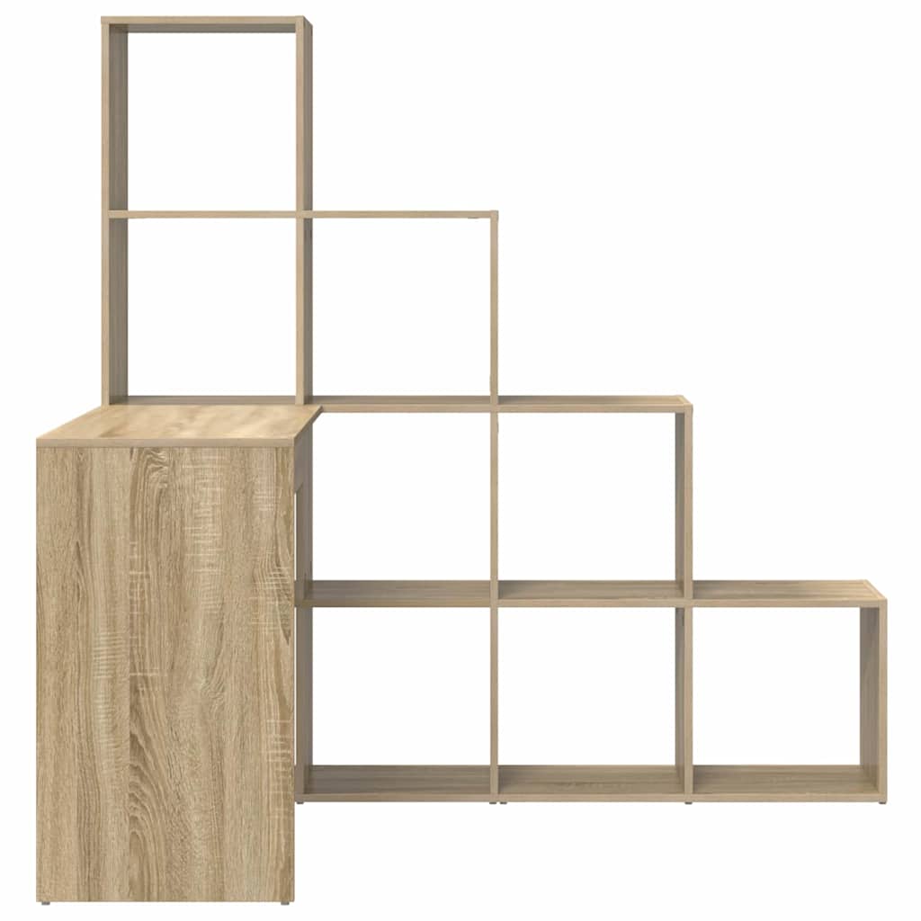 Eckschreibtisch mit Regal Sonoma Eiche 101,5 x 149,5 x 149,5 cm
