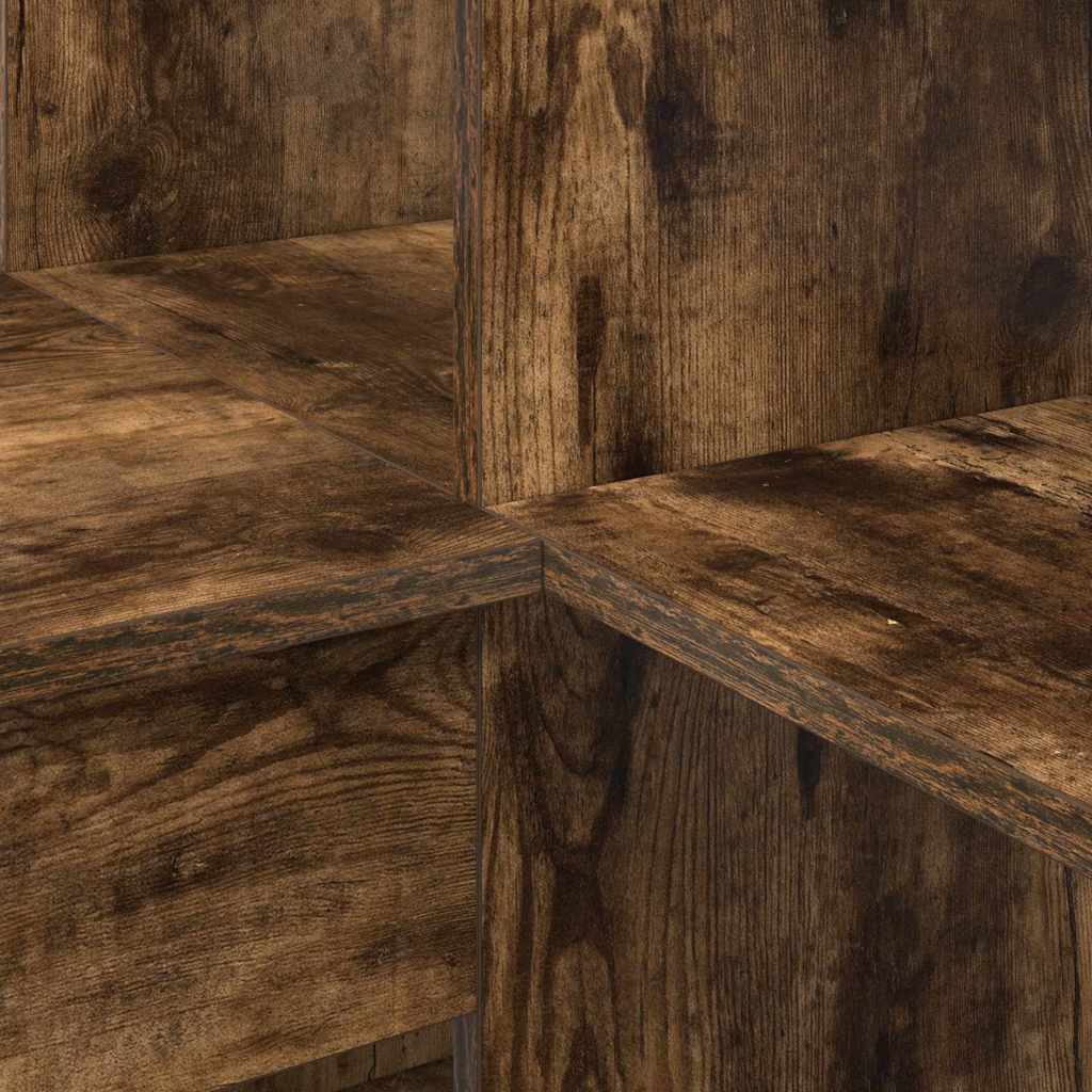 Eckschreibtisch mit Regal Räuchereiche 101,5 x 149,5 x 149,5 cm