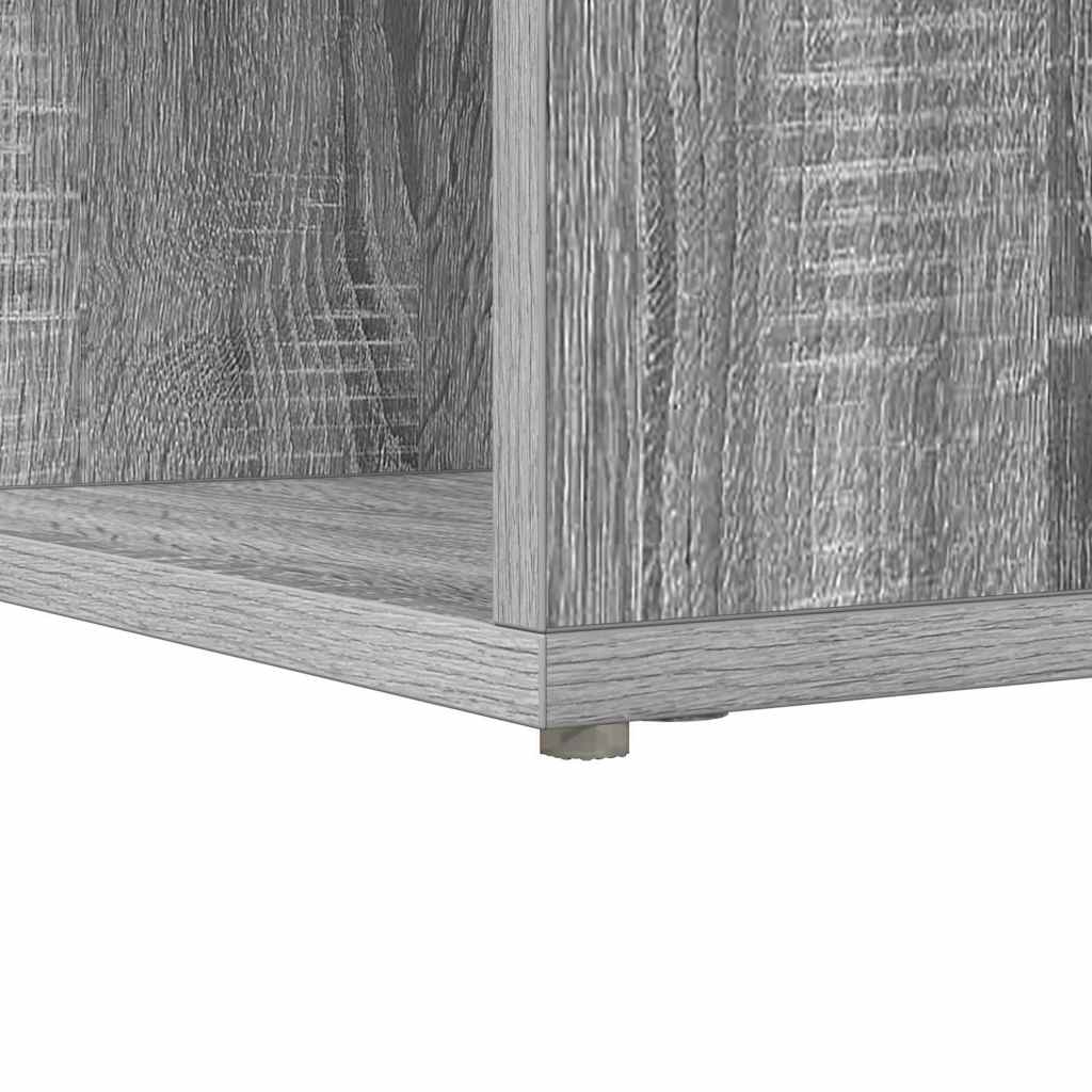 Eckschreibtisch mit Regal Grau Sonoma 101,5 x 149,5 x 149,5 cm