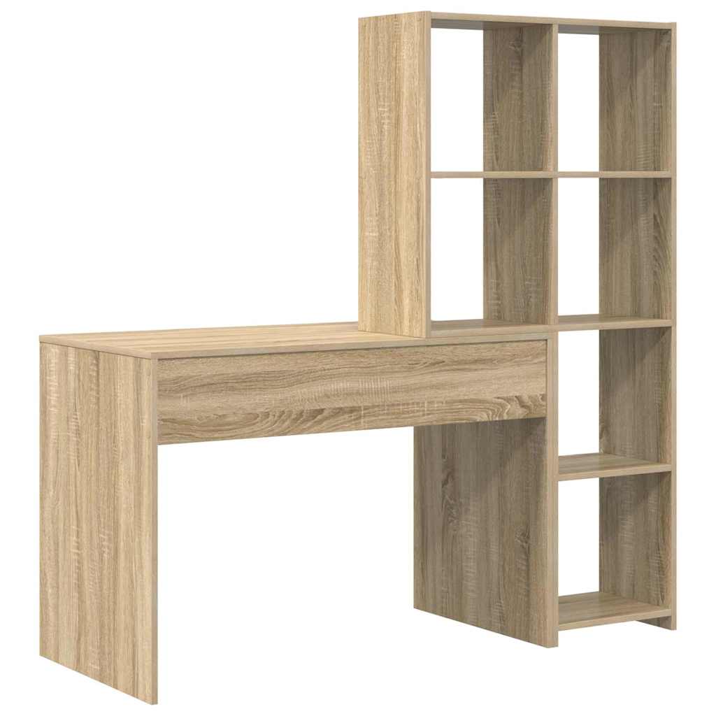 Schreibtisch Sonoma-Eiche 138.5 x 55 x 143 cm Holzwerkstoff