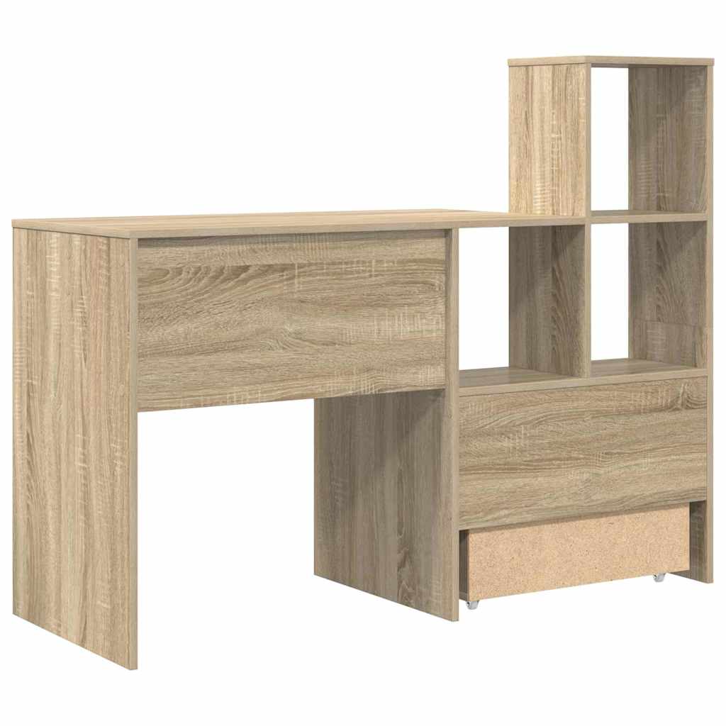 Schreibtisch Sonoma-Eiche 131,5 x 50 x 106,5 cm Holzwerkstoff