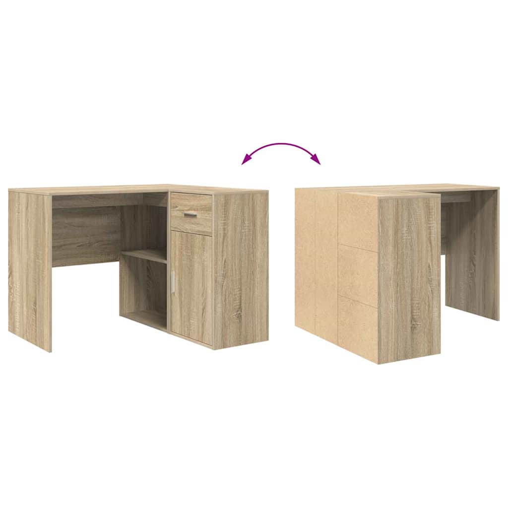 Eckschreibtisch Sonoma-Eiche 102 x 50 x 75 cm Holzwerkstoff