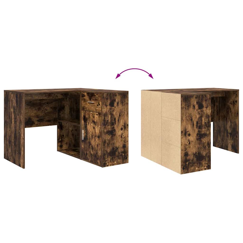 Eckschreibtisch 2 pcs Geräucherte Eiche 102 x 50 x 75 cm
