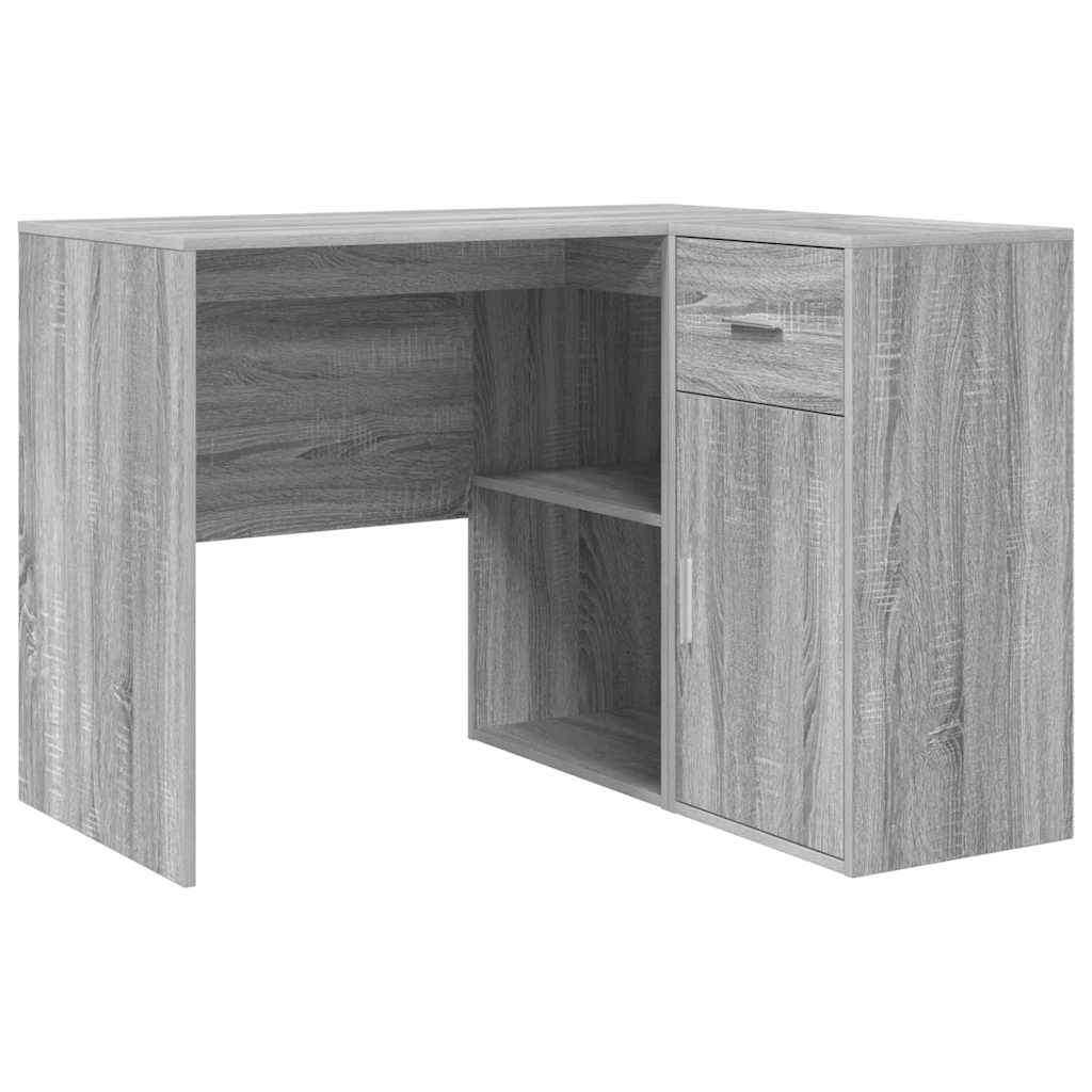 Eckschreibtisch mit Regal 2 pcs Grau Sonoma 102 x 50 x 75 cm