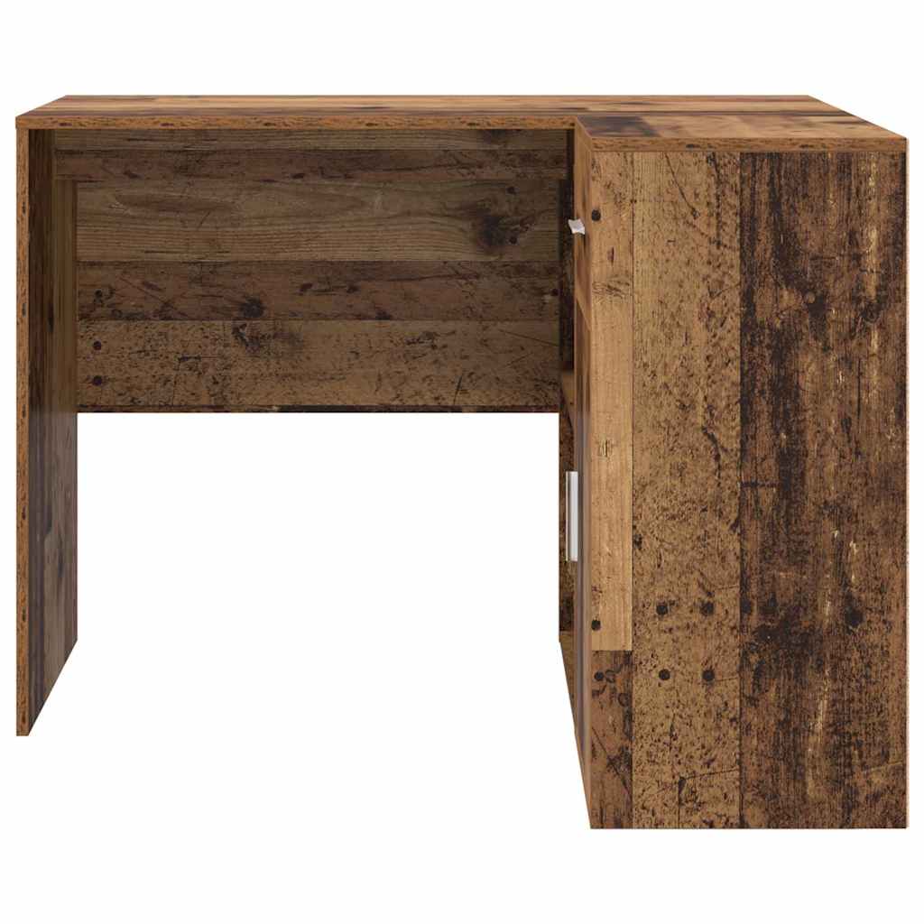 Eckschreibtisch mit Tür Altholz 102 x 50 x 75 cm Holzwerkstoff