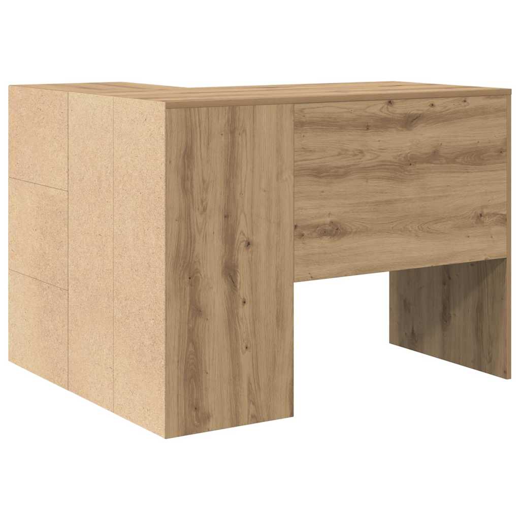 Eckschreibtisch 2 pcs Eiche handwerklich 102 x 50 x 75 cm