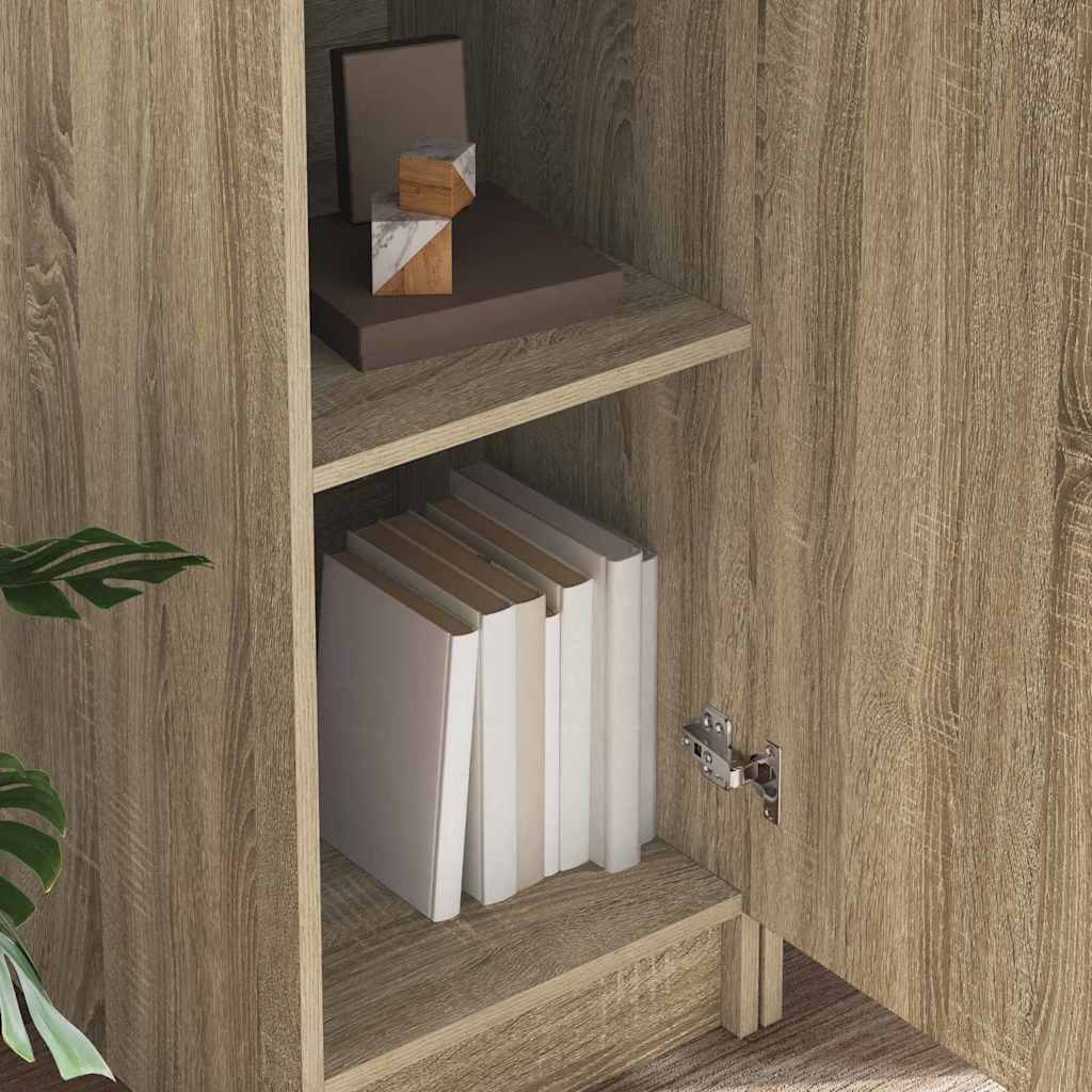 Schreibtisch mit Stauraum mit Regal mit Tür 2 pcs Sonoma-Eiche