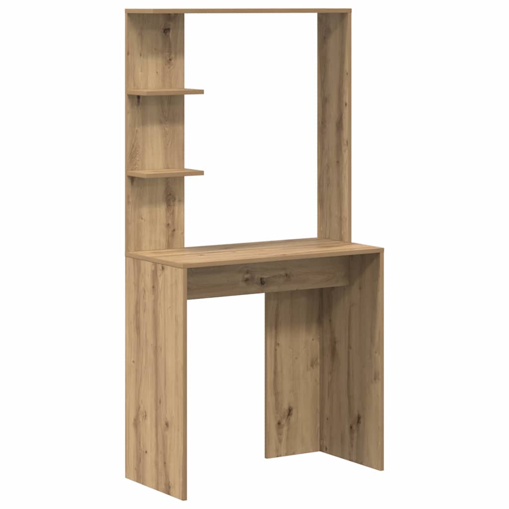 Schreibtisch mit Stauraum mit Regal mit Tür 2 pcs Artisan-Eiche
