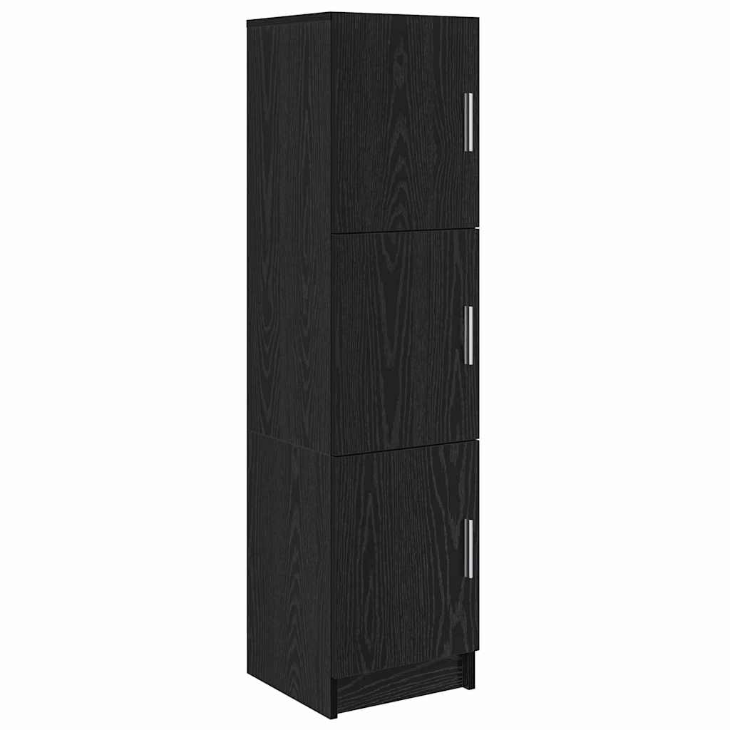 Schreibtisch mit Stauraum mit Regal 2 pcs Schwarz Eichen-Optik