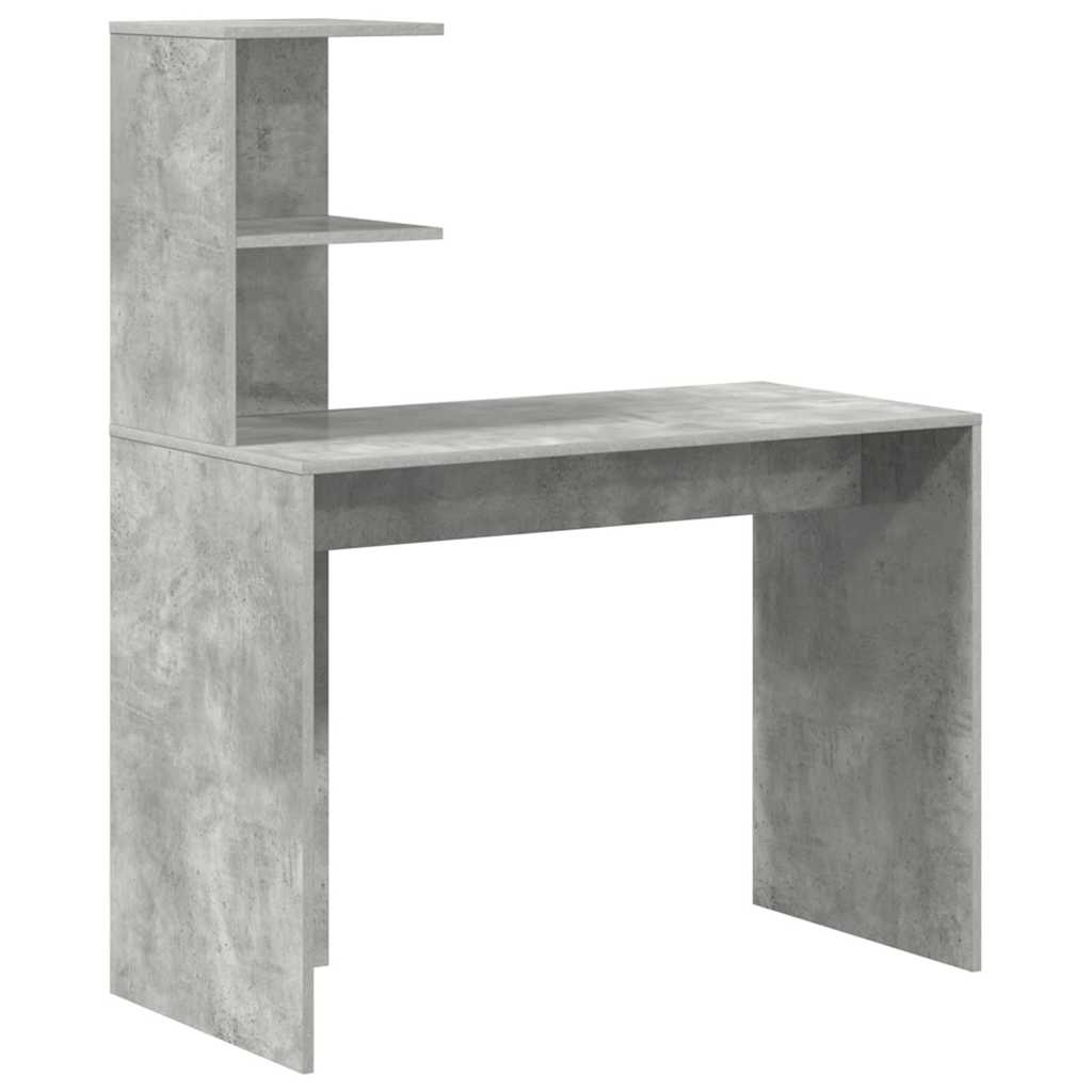 Schreibtisch mit Stauraum 2 pcs Beton Grau 102 x 50 x 124 cm