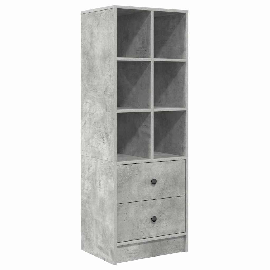 Schreibtisch mit Stauraum 2 pcs Beton Grau 60 x 50 x 76 cm