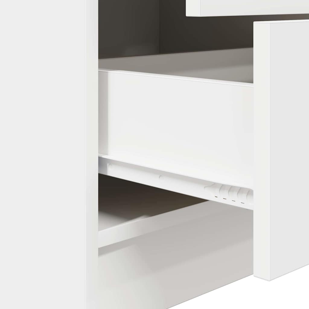 Schreibtisch mit Stauraum mit Regal 2 pcs Weiß 90 x 50 x 76 cm