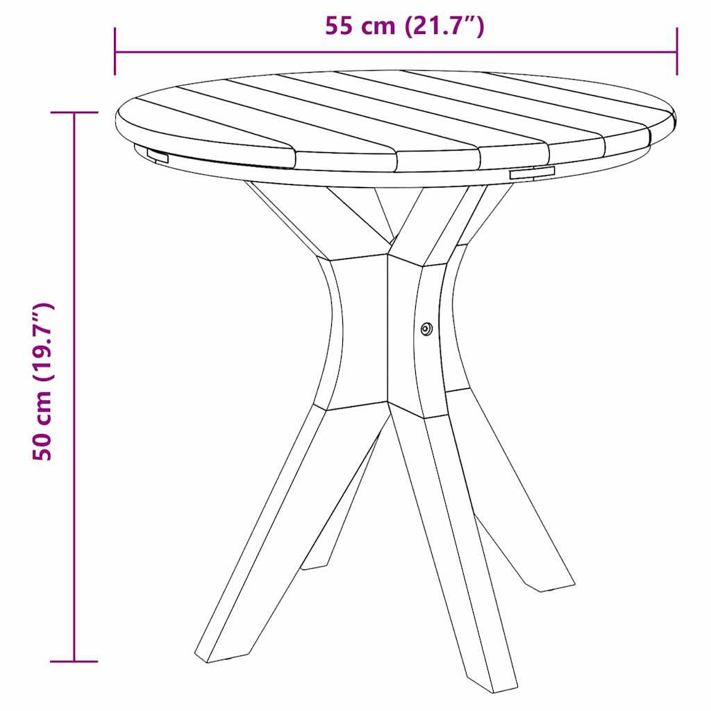 Couchtisch Braun 55 x 55 x 51 cm Teak-Massivholz