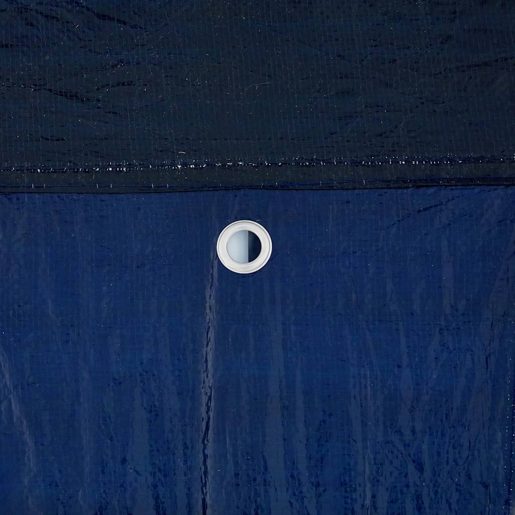 Party-Zelt Blau und Weiß 400 x 400 x 266 cm Polyester und Stahl