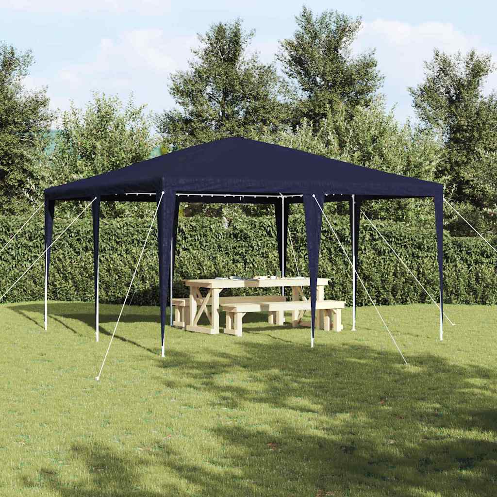 Party-Zelt Blau und Weiß 400 x 400 x 266 cm Polyester und Stahl