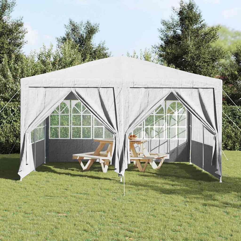 Party-Zelt Weiß 400 x 400 x 266 cm Polyester und Stahl