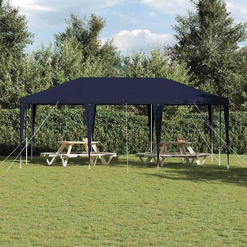 Party-Zelt Blau und Weiß 600 x 400 x 266 cm Polyester und Stahl