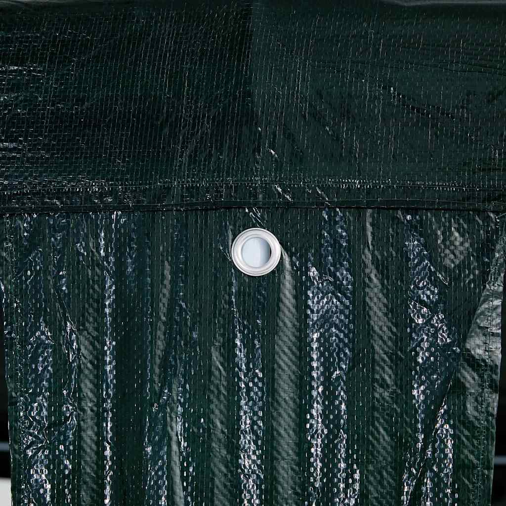 Party-Zelt Grün und Weiß 600 x 400 x 266 cm Polyester und Stahl
