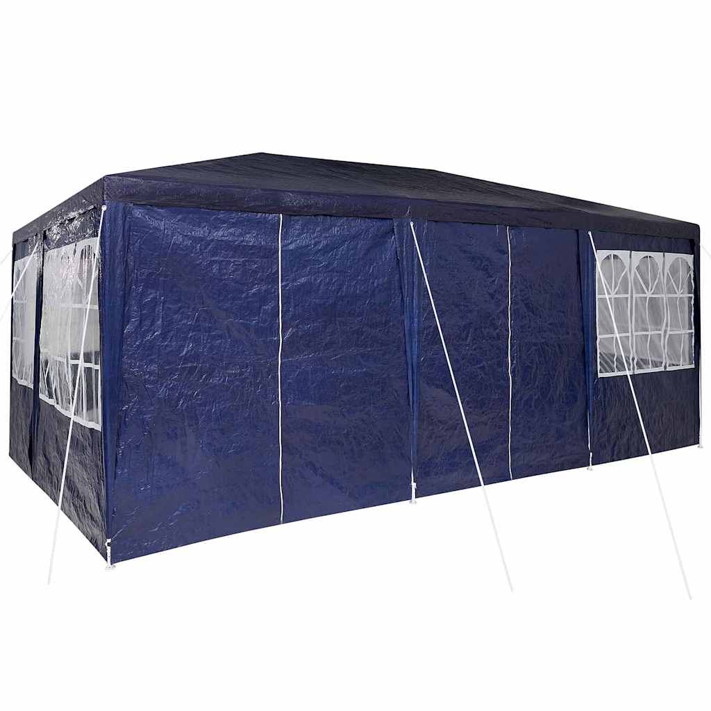 Party-Zelt Blau und Weiß 600 x 400 x 266 cm Polyester und Stahl