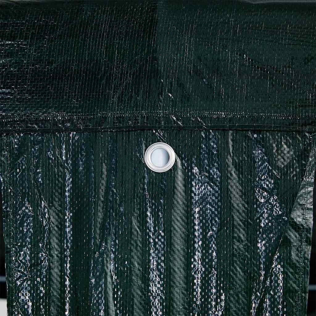 Party-Zelt Grün und Weiß 800 x 400 x 266 cm Polyester und Stahl