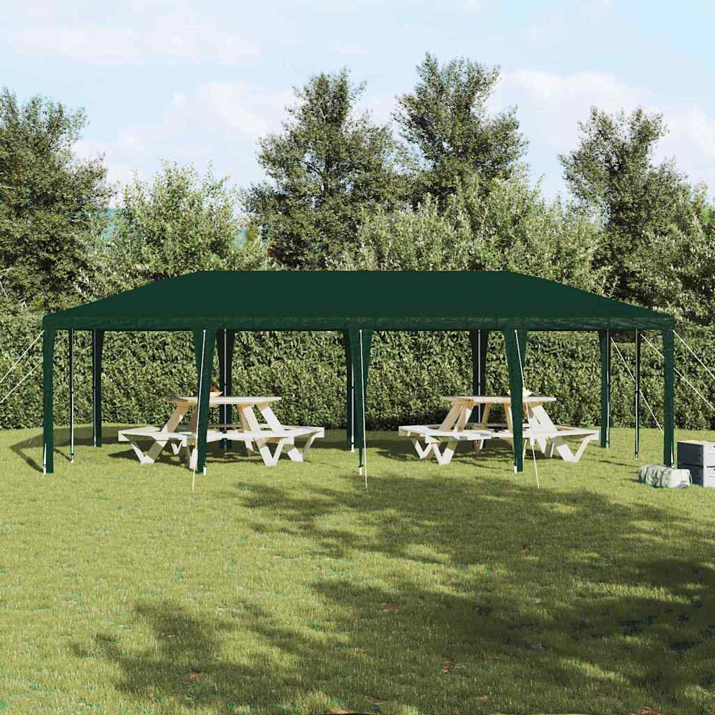 Party-Zelt Grün und Weiß 800 x 400 x 266 cm Polyester und Stahl