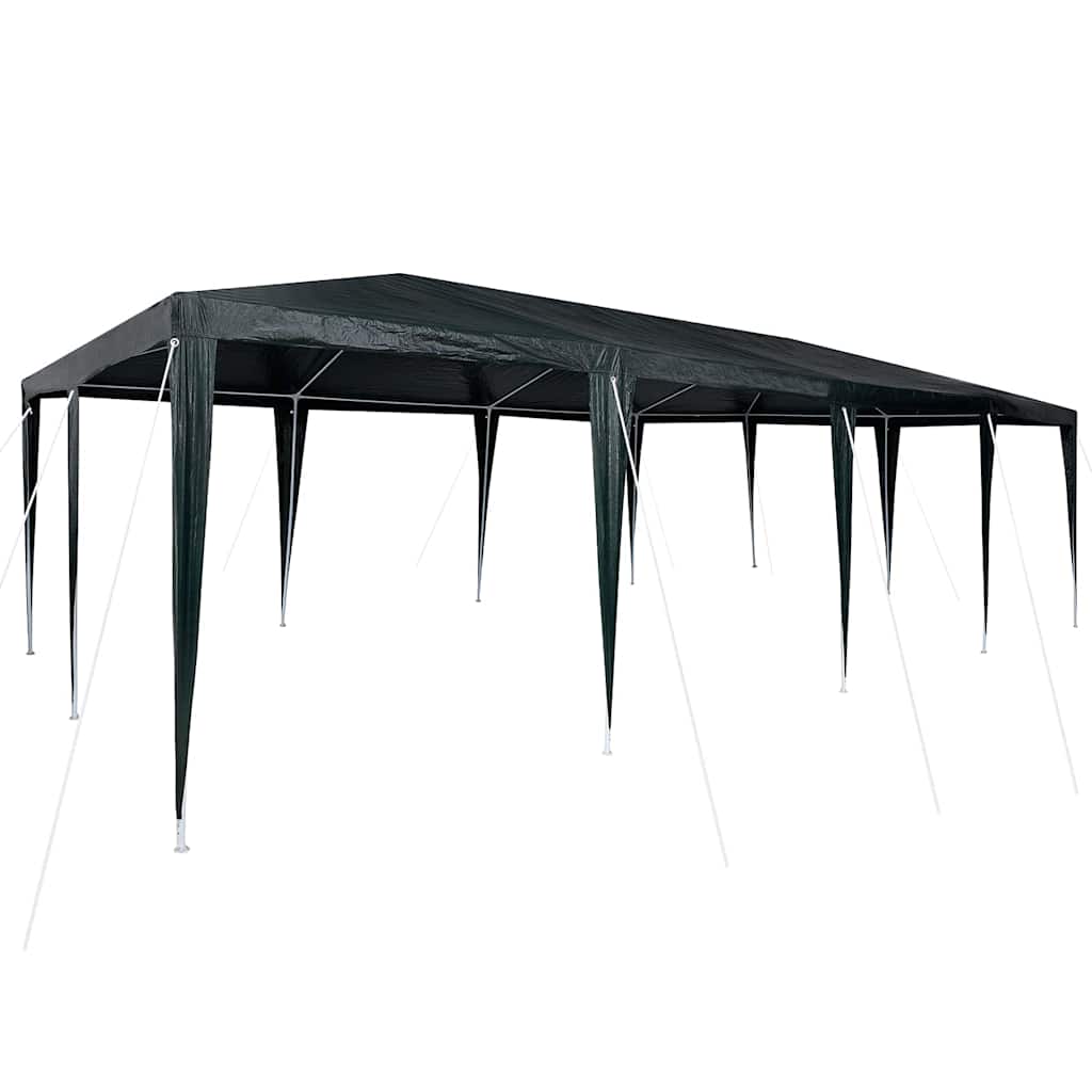 Party-Zelt Grün und Weiß 800 x 400 x 266 cm Polyester und Stahl