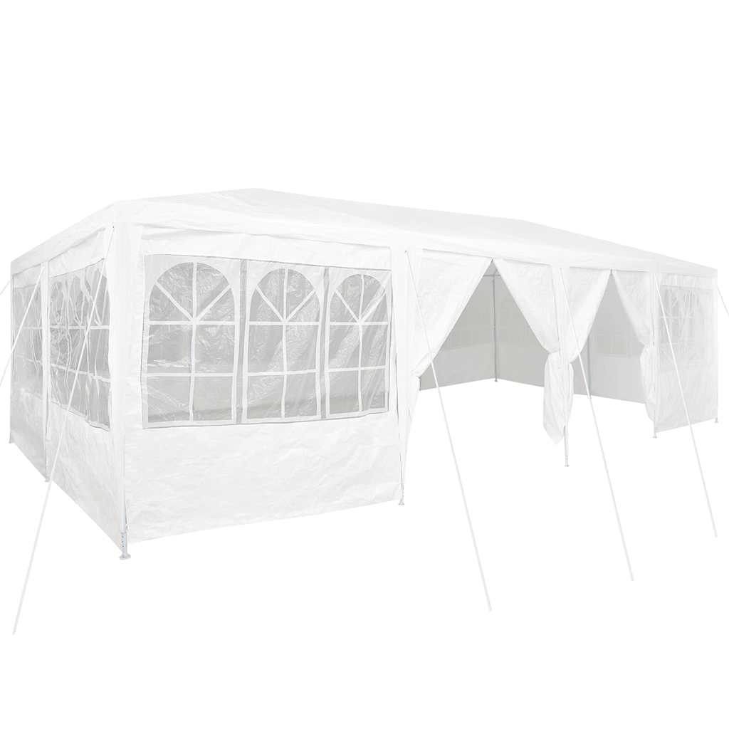 Party-Zelt Weiß 800 x 400 x 266 cm Polyester und Stahl