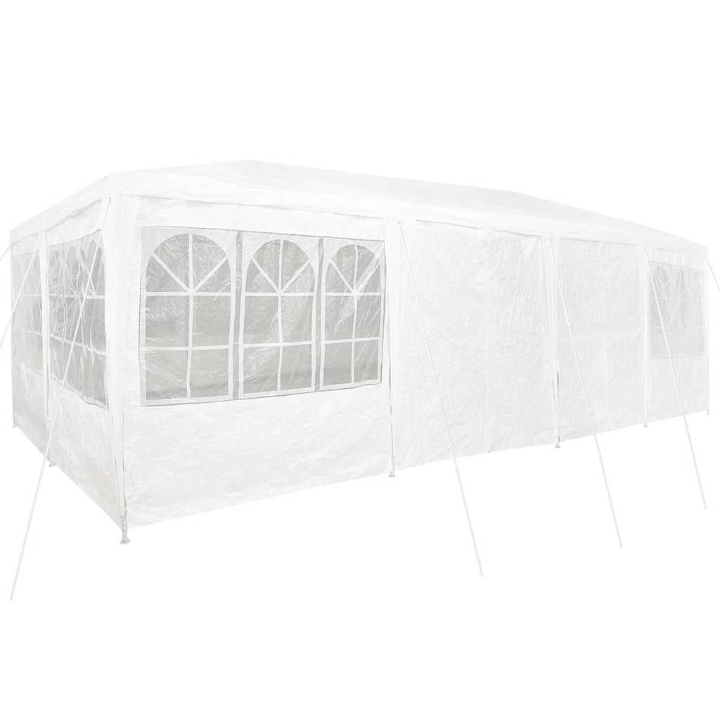 Party-Zelt Weiß 800 x 400 x 266 cm Polyester und Stahl